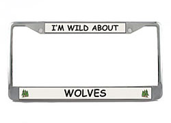 License Plate Frame: Wolf