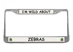 License Plate Frame: Zebra