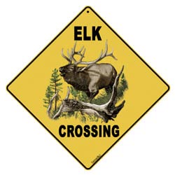 Elk Crossing Sign