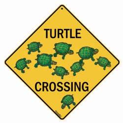 Turtle Crossing Sign