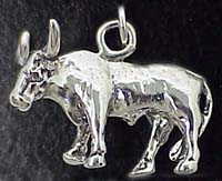 Long Horn Steer Charm