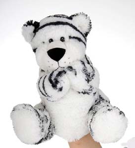 Hand Puppet: Tiger - White