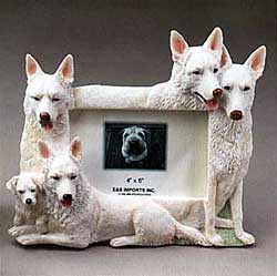 White German Shepherd Picture Frame