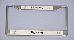 License Plate Frame: Parrot