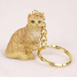 Tabby Cat Keychain