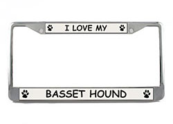 License Plate Frame: Basset Hound