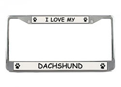 License Plate Frame: Dachshund