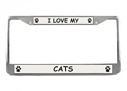 License Plate Frame: Cats