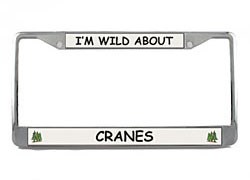 Crane License Plate Frame