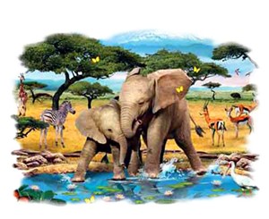 Elephant T-Shirt - Scenic