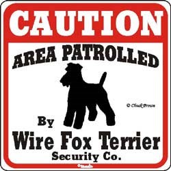Wire Fox Terrier Sign