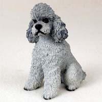 Gray Poodle Figurine