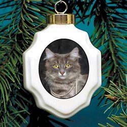 Gray Cat Ornament