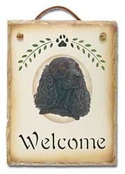 Black Cocker Spaniel Sign