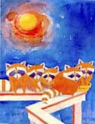 Raccoon Garden Flag
