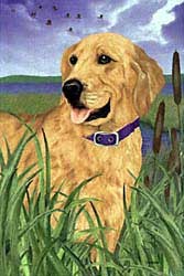 Golden Retriever Garden Flag