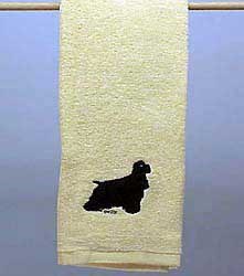 Black Cocker Spaniel Hand Towel