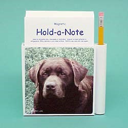Chocolate Lab Hold-a-Note
