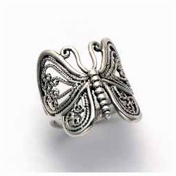 Sterling Silver Butterfly Ring