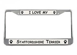 American Staffordshire Terrier License Plate Frame