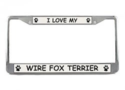 Wire Fox Terrier License Plate Frame