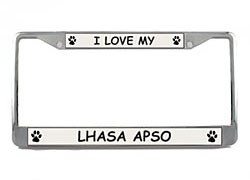 Lhasa Apso License Plate Frame