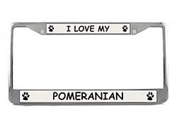 Pomeranian License Plate Frame