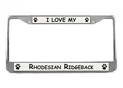 Rhodesian Ridgeback License Plate Frame