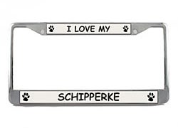 Schipperke License Plate Frame