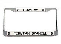 Tibetan Spaniel License Plate Frame