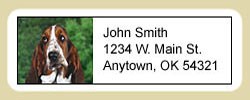Basset Hound Address Labels
