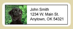 Black Lab Address Labels