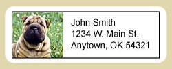 Shar Pei Address Labels