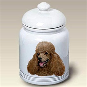 Apricot Poodle Treat Jar