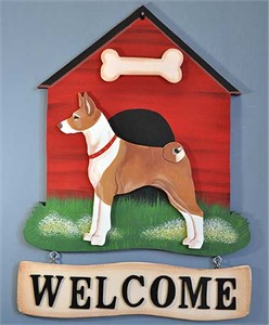 Basenji Welcome Sign