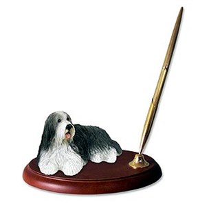 Bearded Collie Pen Holder