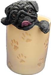 Black Pug Pencil Holder
