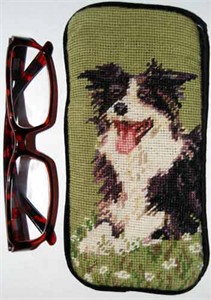 Border Collie Eyeglass Case