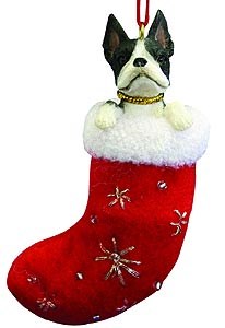 Boston Terrier Christmas Ornament