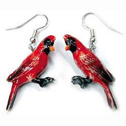 Cardinal Earrings