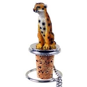 Cheetah Bottle Stopper