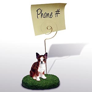 Chihuahua Note Holder (Brindle & White)