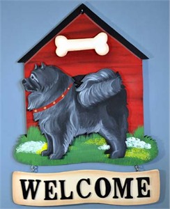 Chow Chow Welcome Sign Black