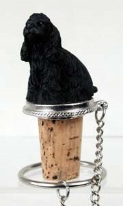 Cocker Spaniel Bottle Stopper (Black)