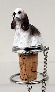 Cocker Spaniel Bottle Stopper (Brown & White)