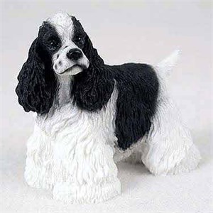 Cocker Spaniel Figurine Black-White