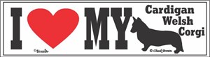 Corgi Bumper Sticker I Love My