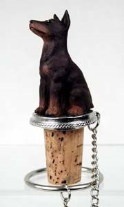 Doberman Pinscher Bottle Stopper (Red)