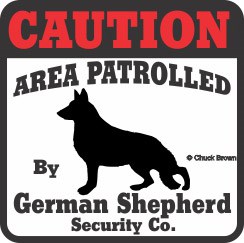 German Shepherd Bumper Sticker Caution