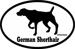 German Shorthaired Pointer Bumper Sticker Euro